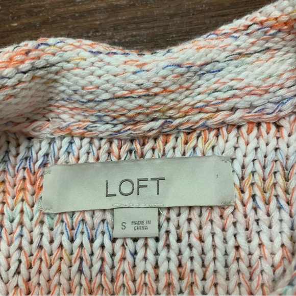 Ann Taylor LOFT Space-dye Slit Cuff Sweater Women’s Size S, Multicolor - Picture 7 of 9